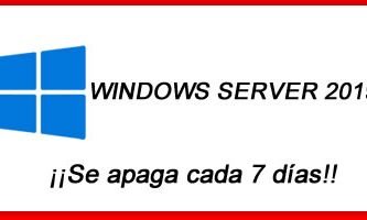 windows server 2019 se apaga cada 7 dias