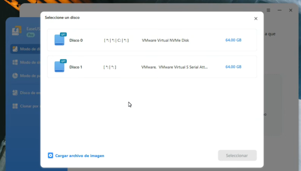 Seleccionar disco de origen para clonar Windows a otro SSD M2