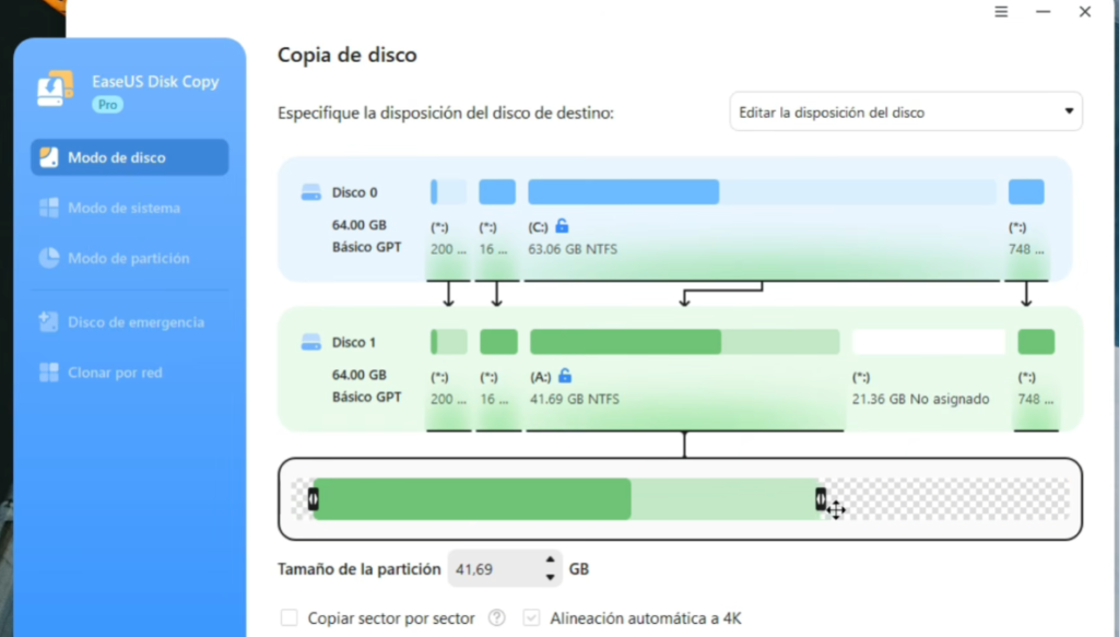 Ajustar partici&oacute;n C al clonar un SSD M2 a otro m&aacute;s grande