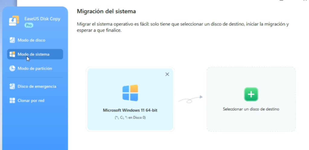 Selecci&oacute;n del disco de origen donde est&aacute; instalado Windows antes de clonar al SSD